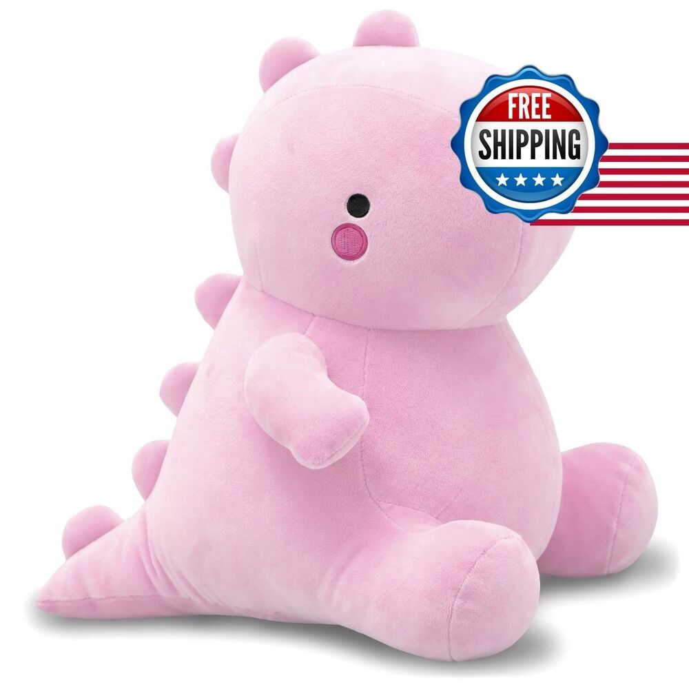 VHYHCY Dinosaur Plush Toy Fat Stuffed Animal Pink 20 inch